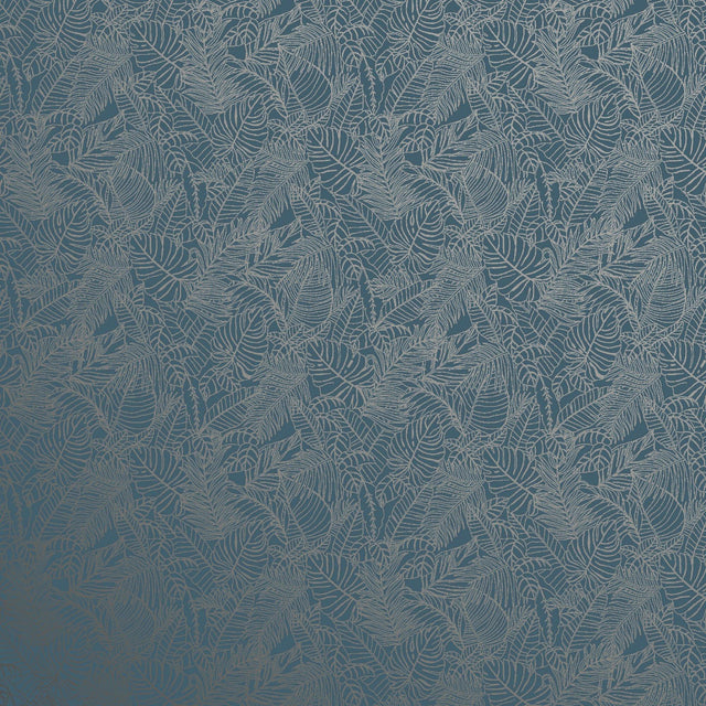 Galerie MX88044 Metallic FX 2 Shimmer Leaf Blue Wallpaper MX88044 Blue Wallpaper