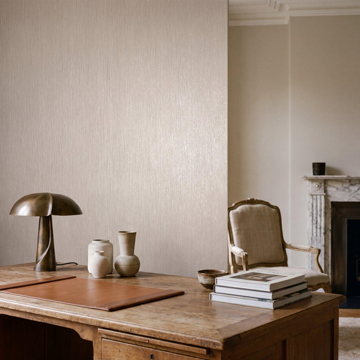 Galerie MX88061 Metallic FX 2 Shimmer Stripe Beige Wallpaper MX88061 Beige Wallpaper