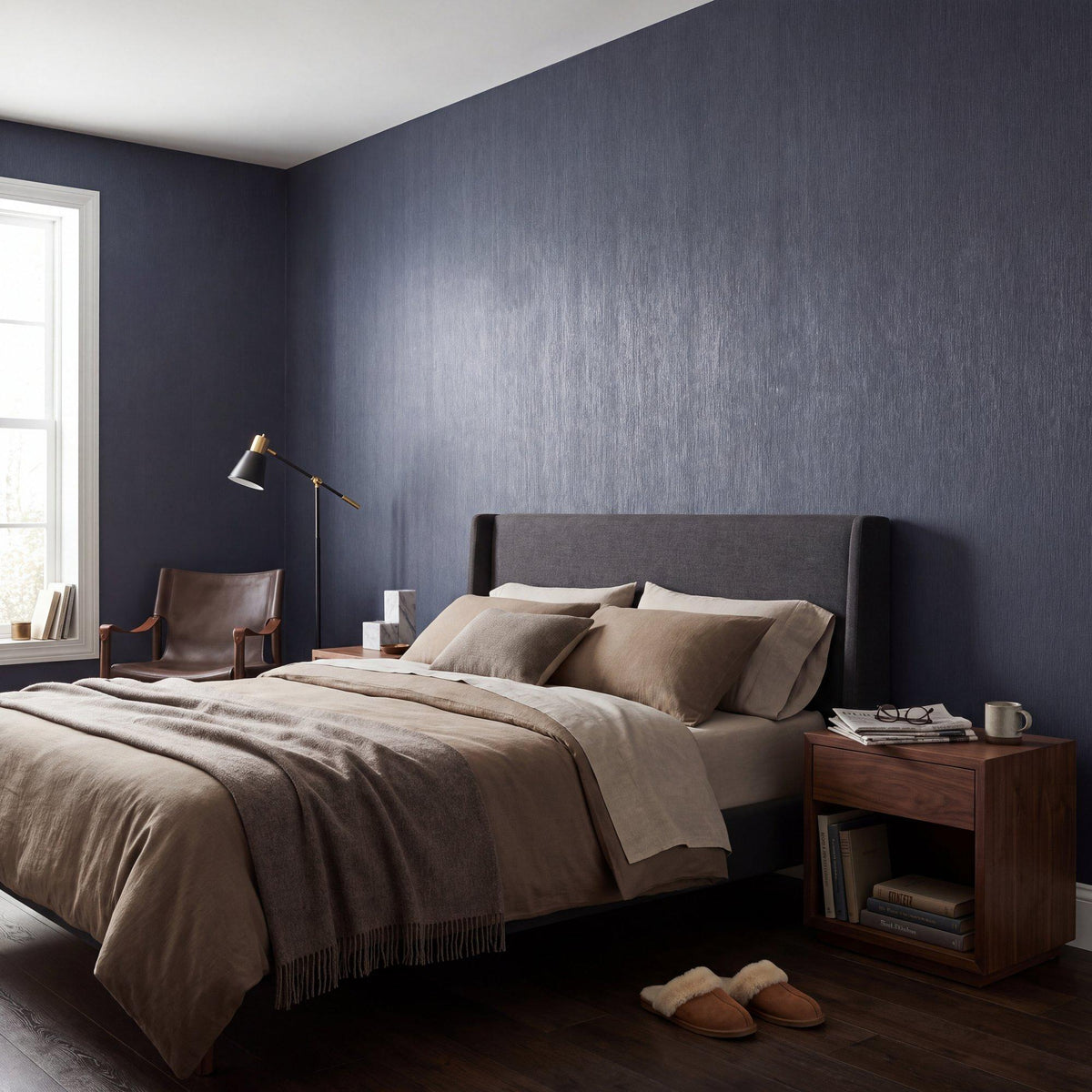 Galerie MX88065 Metallic FX 2 Shimmer Stripe Blue Wallpaper MX88065 Blue Wallpaper
