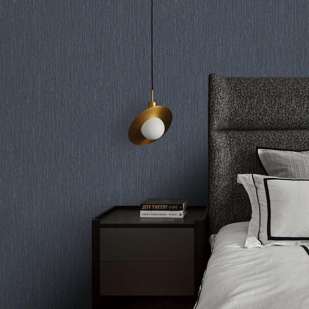 Galerie MX88065 Metallic FX 2 Shimmer Stripe Blue Wallpaper MX88065 Blue Wallpaper