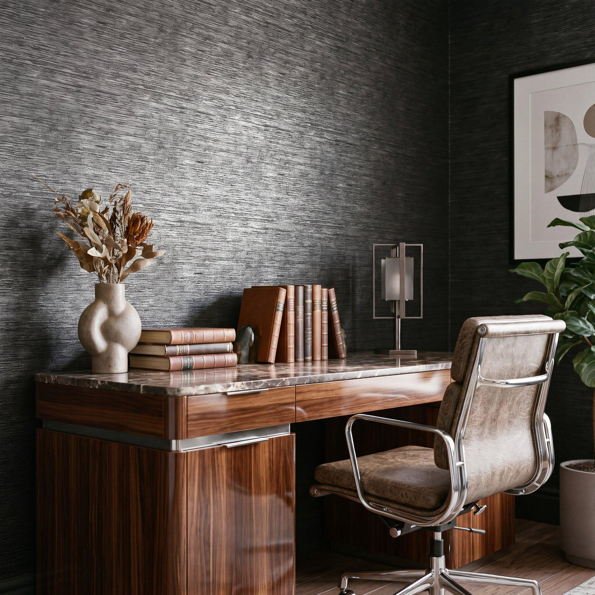 Galerie MX88076 Metallic FX 2 Horizontal Stripe Silver Grey Wallpaper MX88076 Silver Grey Wallpaper