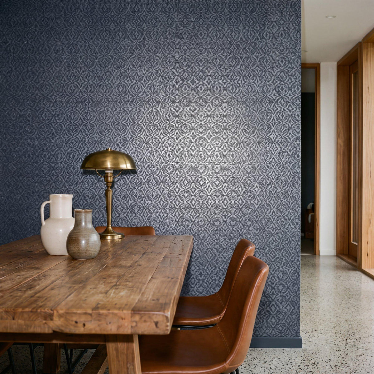 Galerie MX88082 Metallic FX 2 Square Geometric Blue Wallpaper MX88082 Blue Wallpaper