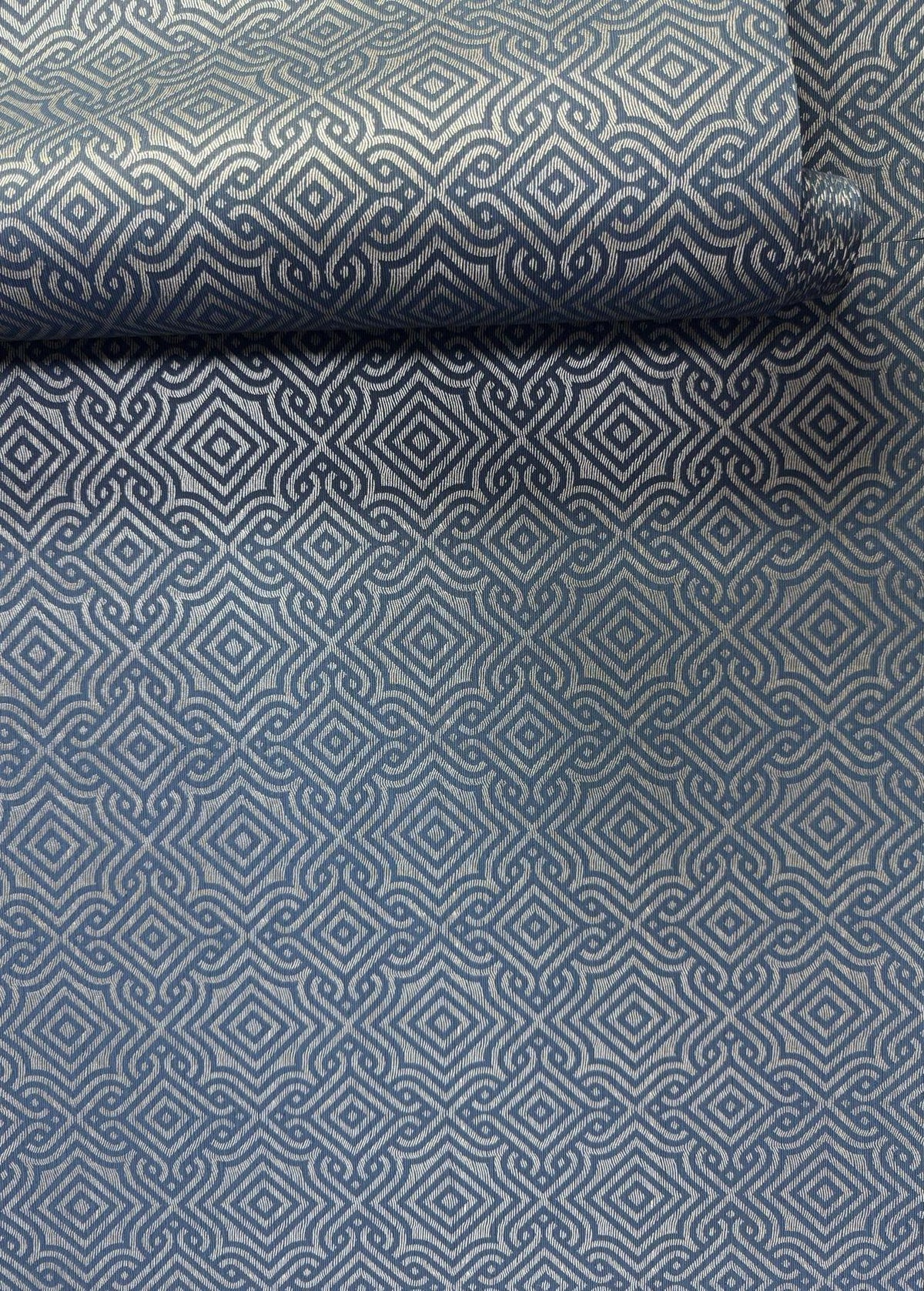 Galerie MX88082 Metallic FX 2 Square Geometric Blue Wallpaper MX88082 Blue Wallpaper