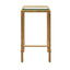Worlds Away Square Occasional Table With Thick Glass Top In Gold Leaf