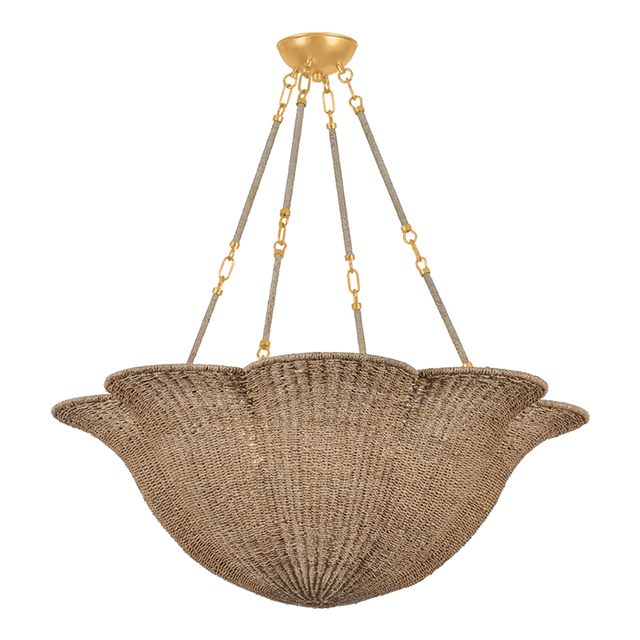 Hudson Valley Lighting Ardonia VINTAGE GOLD LEAF 38W x 13.5H Chandelier