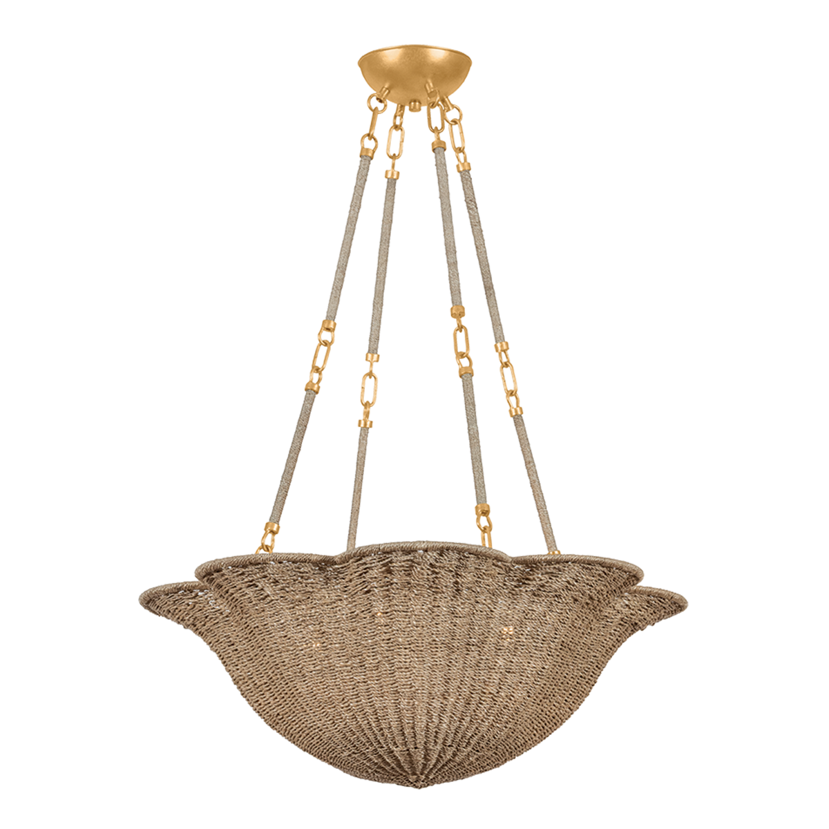 Hudson Valley Lighting Ardonia VINTAGE GOLD LEAF 28W x 10H Chandelier