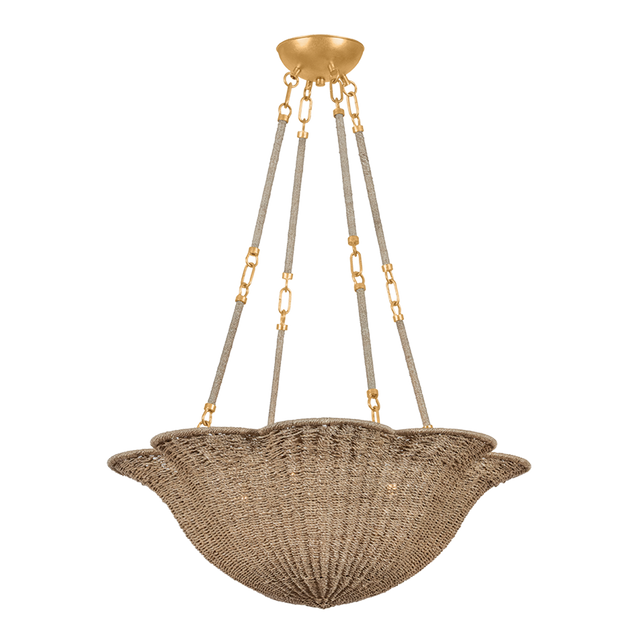 Hudson Valley Lighting Ardonia VINTAGE GOLD LEAF 28W x 10H Chandelier