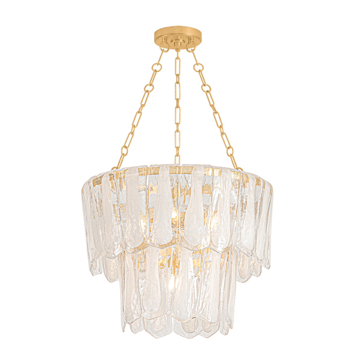 Hudson Valley Lighting Tappan VINTAGE GOLD LEAF 26W x 20H Chandelier