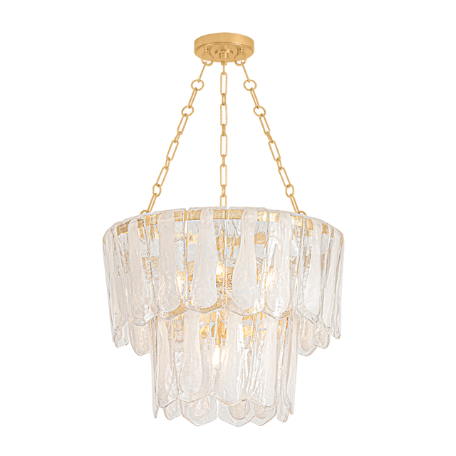 Hudson Valley Lighting Tappan VINTAGE GOLD LEAF 26W x 20H Chandelier