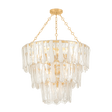 Hudson Valley Lighting Tappan VINTAGE GOLD LEAF 34W x 27.8H Chandelier