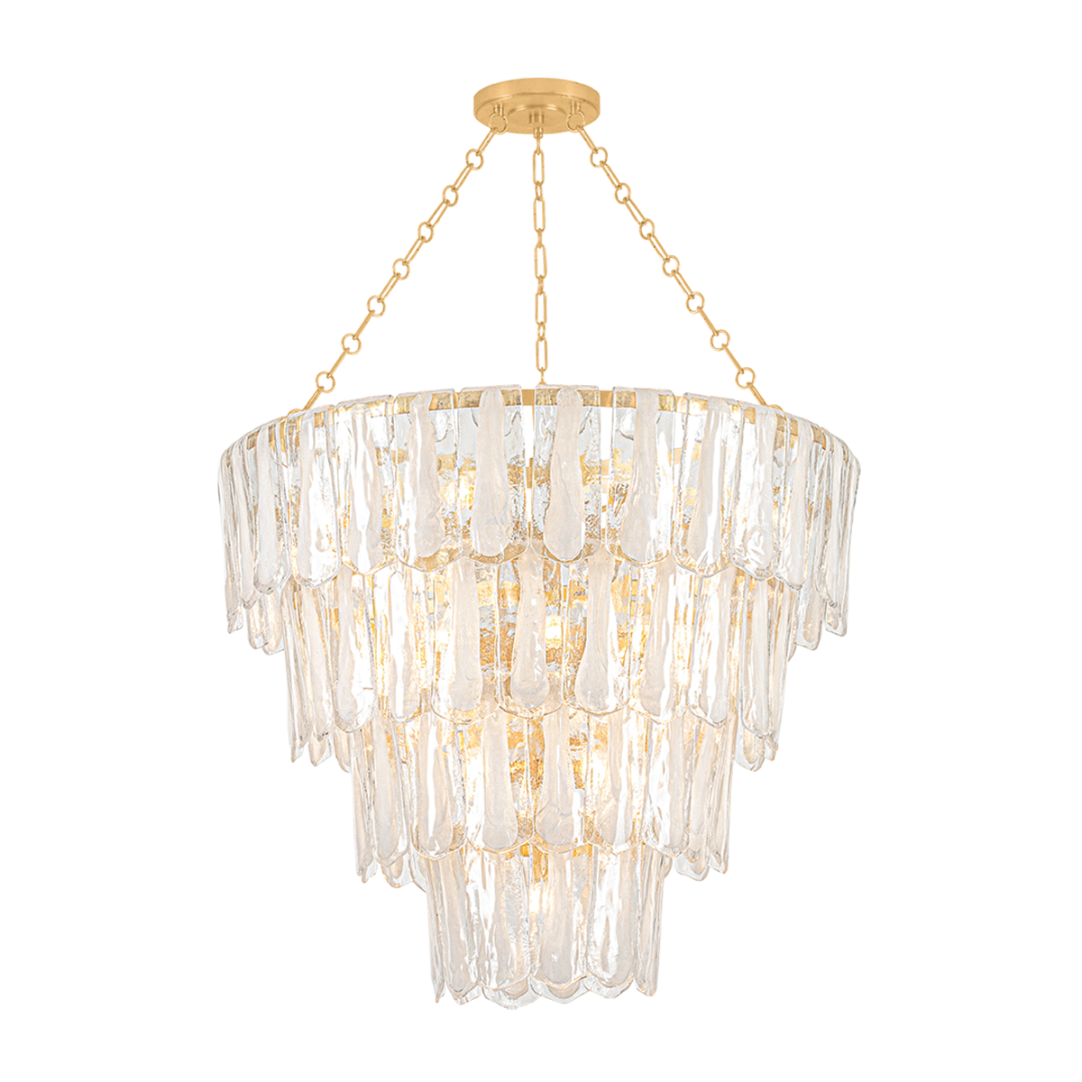 Hudson Valley Lighting Tappan VINTAGE GOLD LEAF 42W x 35H Chandelier