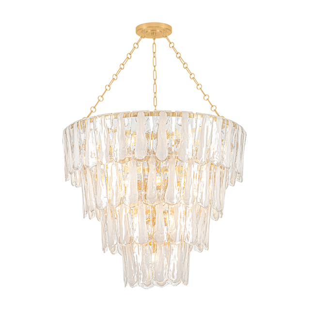 Hudson Valley Lighting Tappan VINTAGE GOLD LEAF 42W x 35H Chandelier