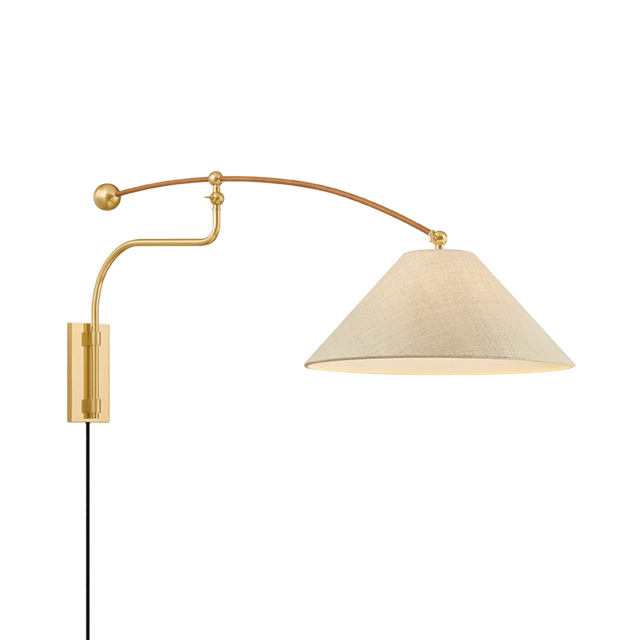 Hudson Valley Lighting Sylva AGED BRASS 20W x 21.25H Wall Sconce