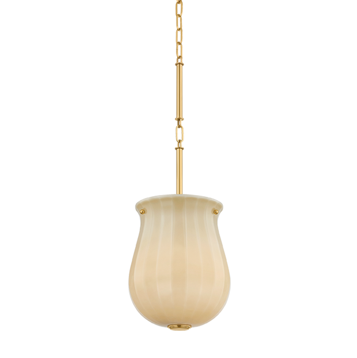 Hudson Valley Lighting Nevins AGED BRASS 10W x 18.75H Pendant