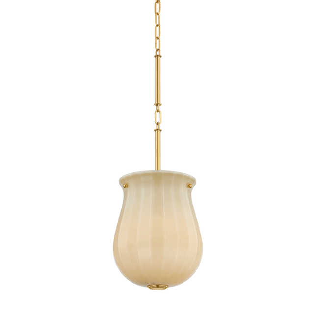 Hudson Valley Lighting Nevins AGED BRASS 10W x 18.75H Pendant
