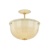 Hudson Valley Lighting Nevins AGED BRASS 14W x 13H Semi-Flush Mount