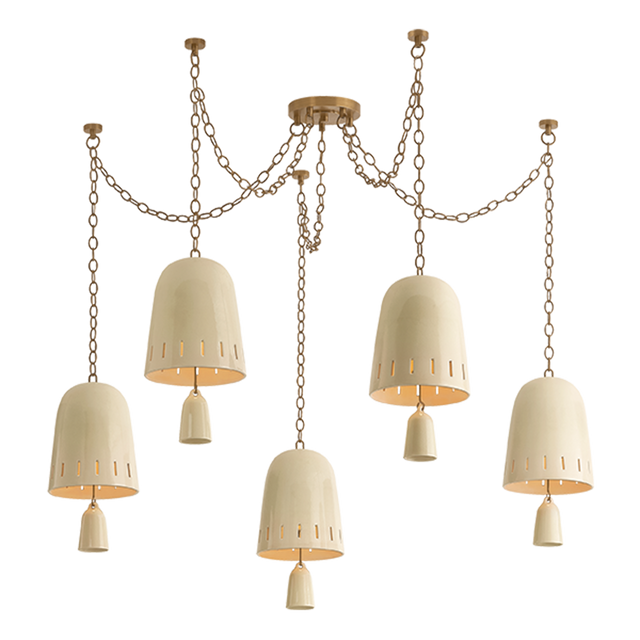 Hudson Valley Lighting Omi PATINA BRASS 50W x 17.5H Chandelier