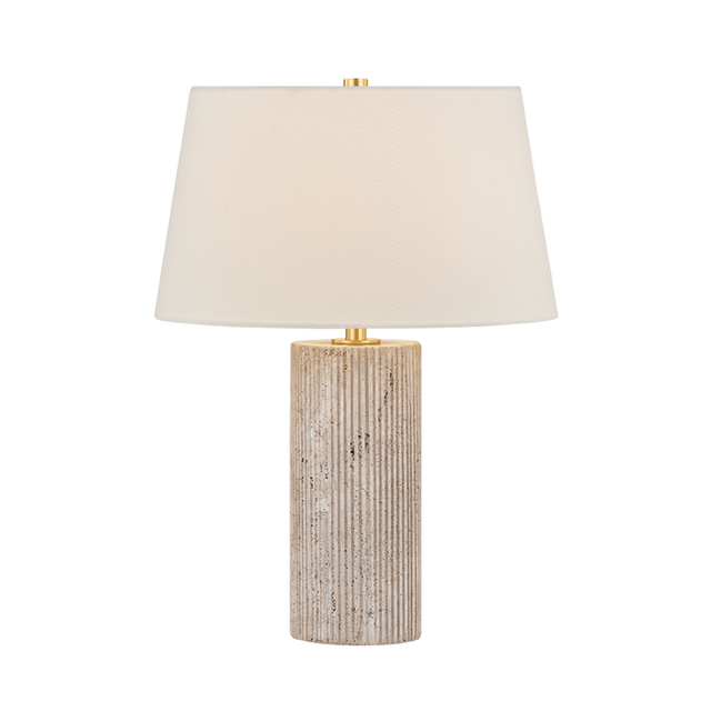 Hudson Valley Lighting Highland Mills AGED BRASS 16W x 21.75H Table Lamp