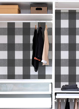 York Buffalo Plaid Charcoal Peel & Stick Wallpaper