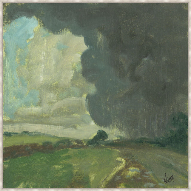 Surya Changing Sky; Rain Over Brede Valley CHAN-001 24"H x 24"W x 2"D Art