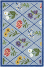 Livabliss Laguna Diamond Garden Blue 2' x 5' Handmade Rug