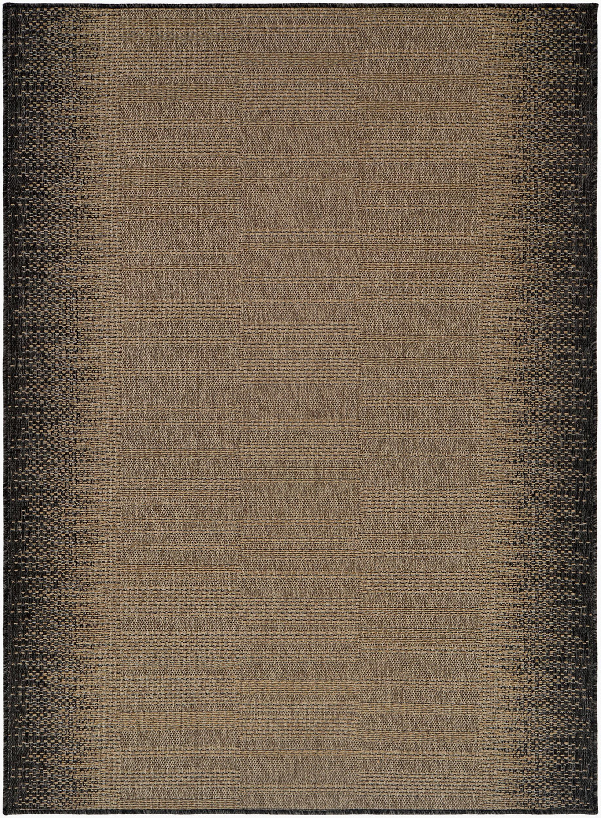 Livabliss Portafina Faded Edge Black 6'7" x 9'4" Machine Woven Rug