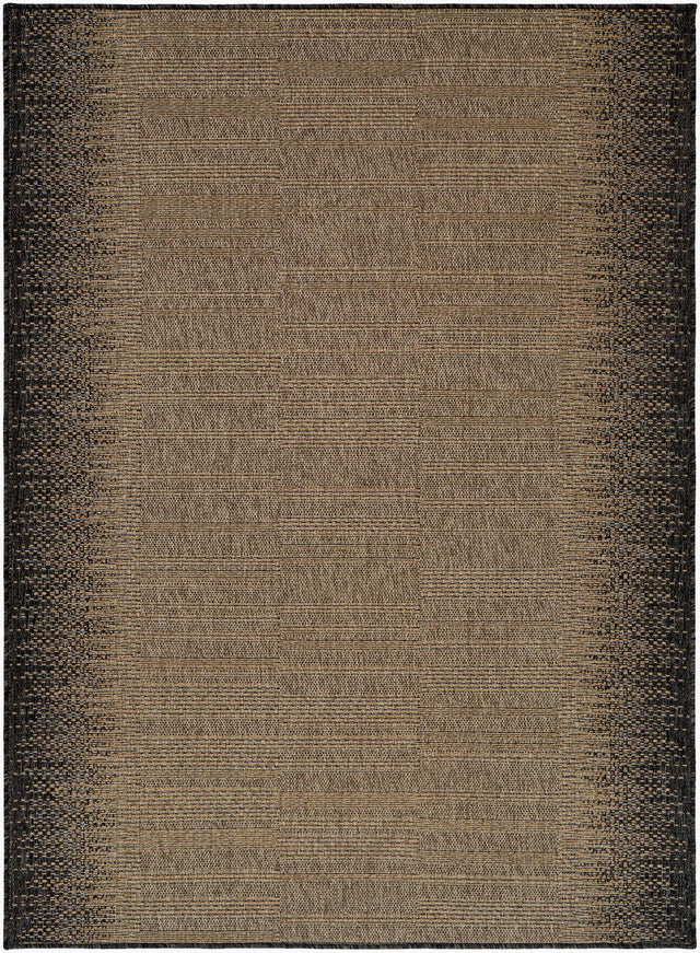 Livabliss Portafina Faded Edge Black 6'7" x 9'4" Machine Woven Rug