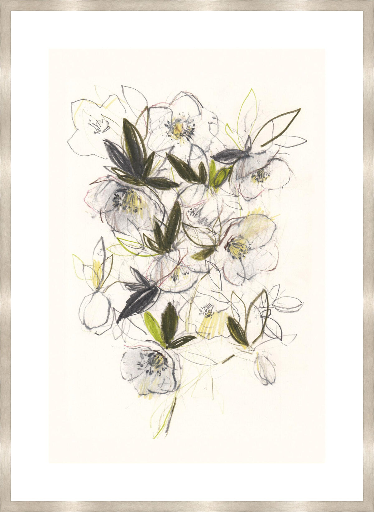 Surya Fresh Hellebores FRHE-001 41"H x 30"W x 1"D Art
