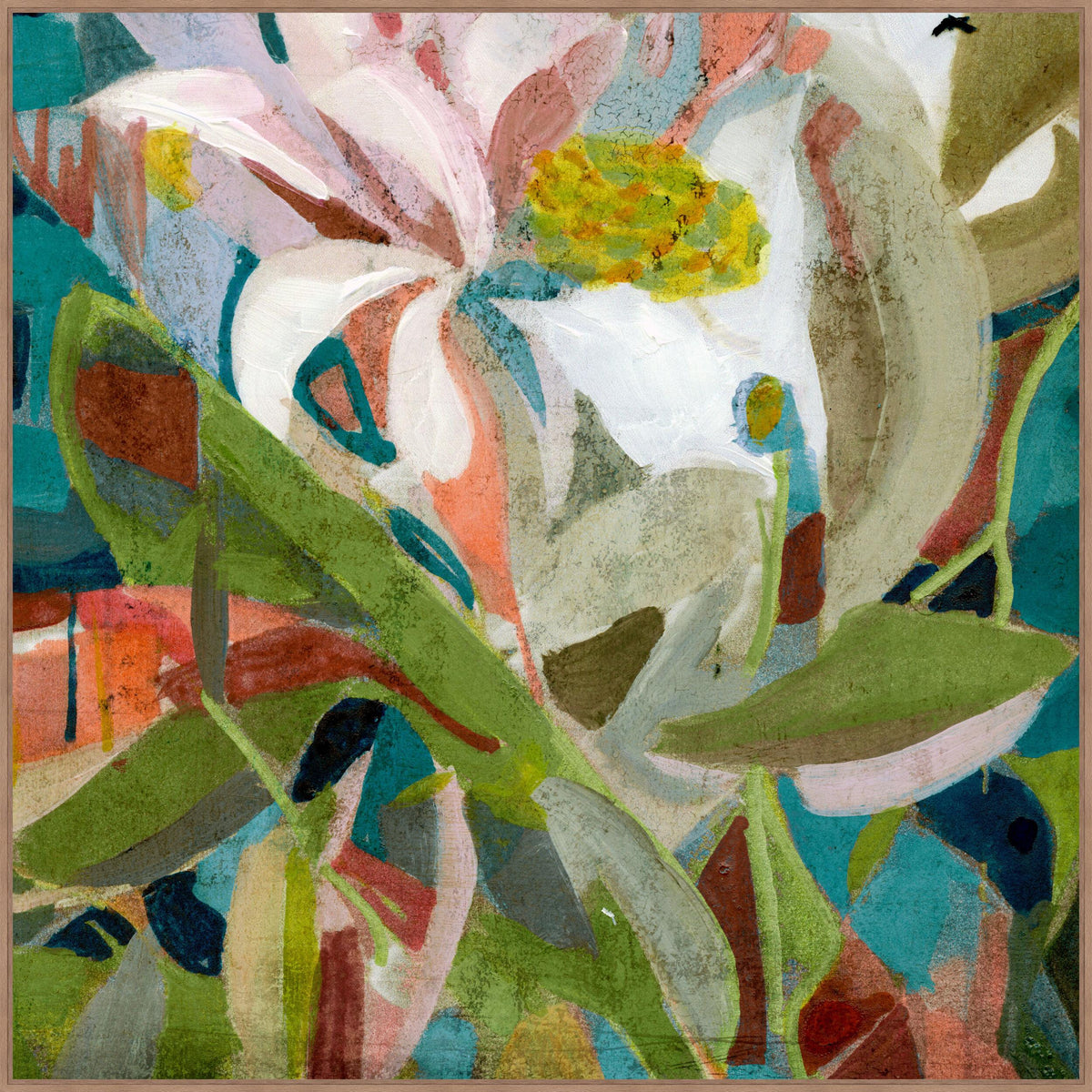 Surya Hibiscus Heatwave HIBI-001 50"H x 50"W x 2"D Art