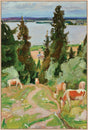 Surya Hillside by the Water HILL-001 62"H x 42"W x 2"D Art