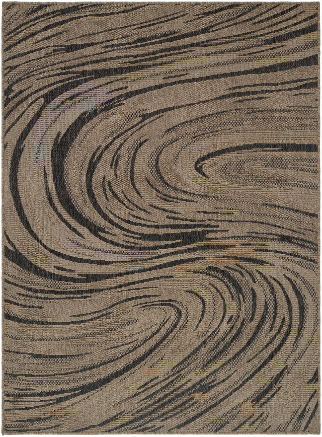 Livabliss Portafina Marea Black 2' x 7'7" Machine Woven Rug