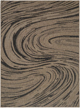 Livabliss Portafina Marea Black 5'3" x 7'3" Machine Woven Rug