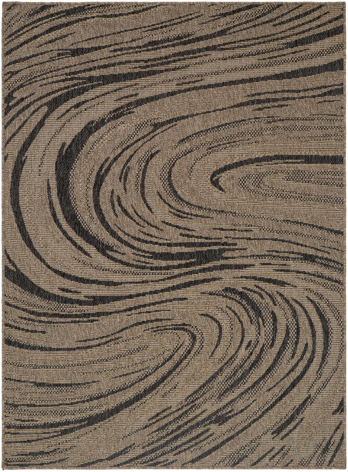 Livabliss Portafina Marea Black 7'10" x 9'10" Machine Woven Rug