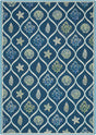 Livabliss Gabana Ogee By The Sea Navy 3'3" x 4'11" Machine Woven Rug
