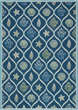 Livabliss Gabana Ogee By The Sea Navy 6'7" x 9'4" Machine Woven Rug