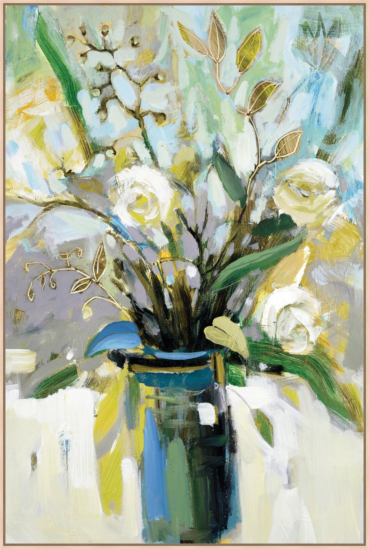 Surya Roses in the Limelight ROSE-001 34"H x 23"W x 2"D Art