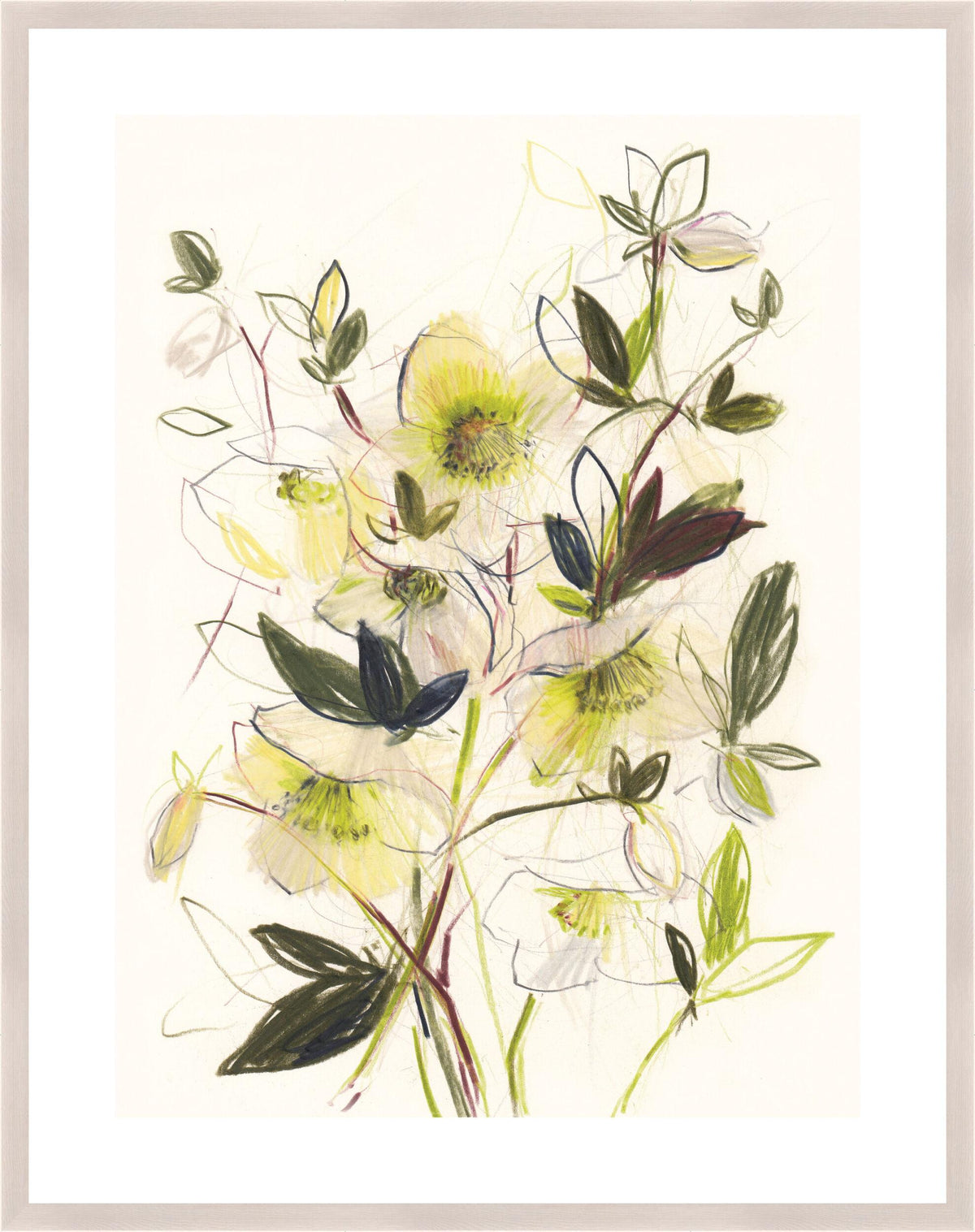 Surya Spring Hellebores SPHE-001 27"H x 22"W x 1"D Art
