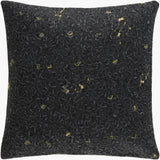 Surya Sparkles SPARKLES BLACK/GOLD PILLOW 12"L x 18"W Pillow Cover