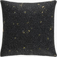 Surya Sparkles SPARKLES BLACK/GOLD PILLOW 18"L x 18"W Pillow Cover