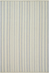 Surya Cabana Stripe Silver 5' x 7'6" Handmade Rug