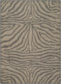 Livabliss Portafina Textured Zebra Black 7'10" x 9'10" Machine Woven Rug