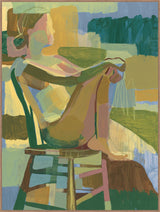 Surya Woman in Repose WOMA-001 29"H x 22"W x 2"D Art