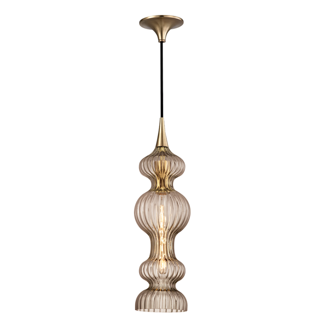 Hudson Valley Lighting Pomfret AGED BRASS 6W x 20.5H Pendant 1600-AGB-BZ
