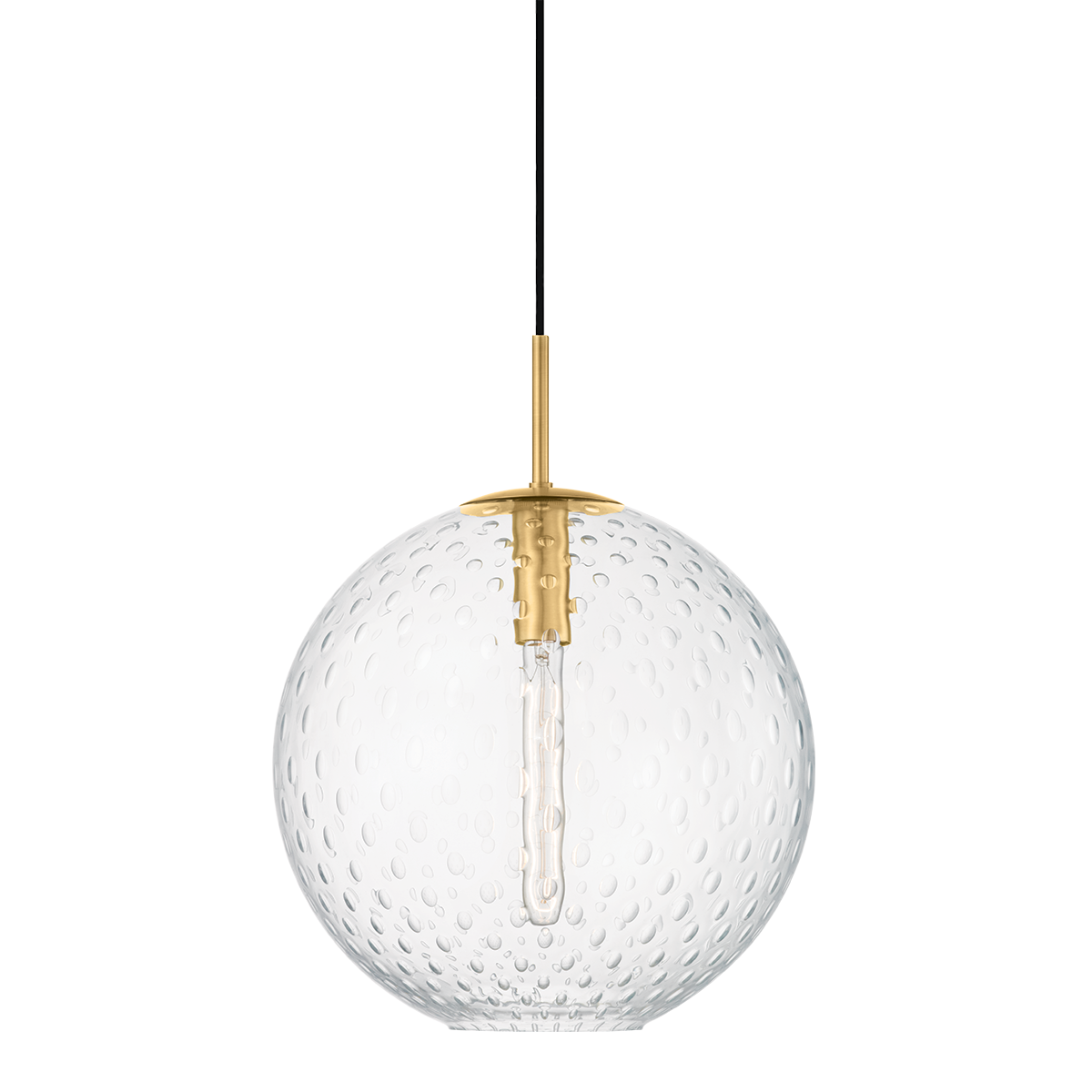 Hudson Valley Lighting Rousseau AGED BRASS 14.25W x 18H Pendant 2015-AGB-CL