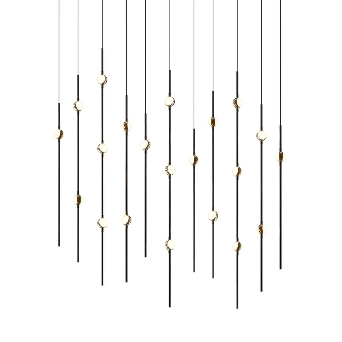 Sonneman Constellation Espresso Black 7.5W x 35.5L x 38H Pendant 2016.33W-J20