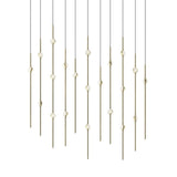 Sonneman Constellation SATIN BRASS 7.5W x 35.5L x 38H Pendant 2016.38C
