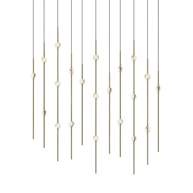 Sonneman Constellation SATIN BRASS 7.5W x 35.5L x 38H Pendant 2016.38C