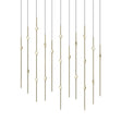 Sonneman Constellation SATIN BRASS 7.5W x 35.5L x 38H Pendant 2016.38C-J20