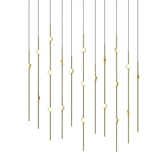 Sonneman Constellation SATIN BRASS 7.5W x 35.5L x 38H Pendant 2016.38W-27