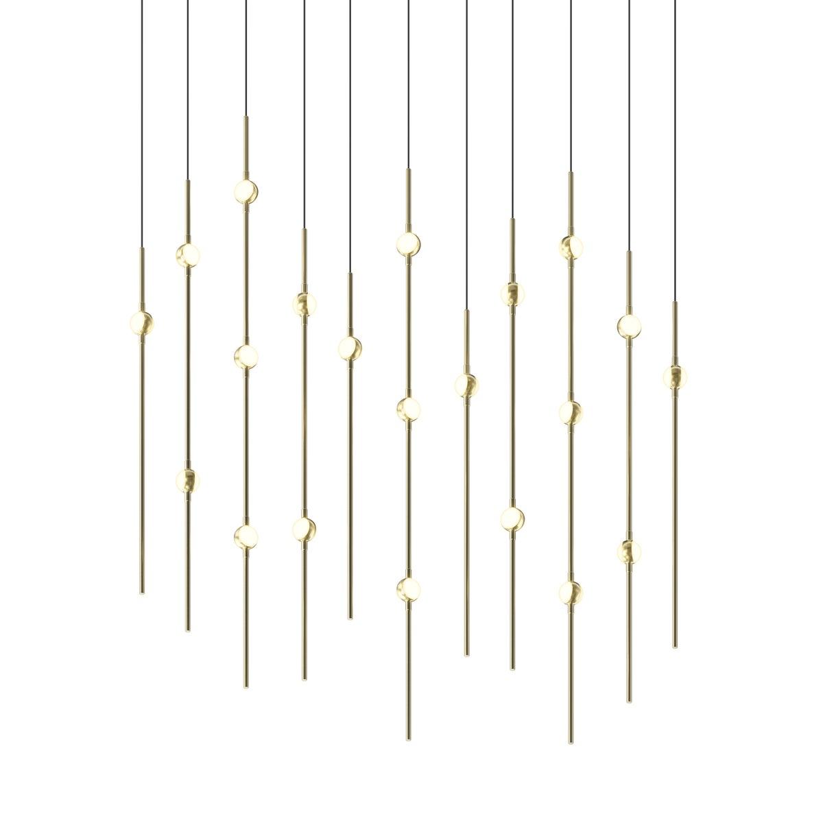 Sonneman Constellation SATIN BRASS 7.5W x 35.5L x 38H Pendant 2016.38W-27-J20